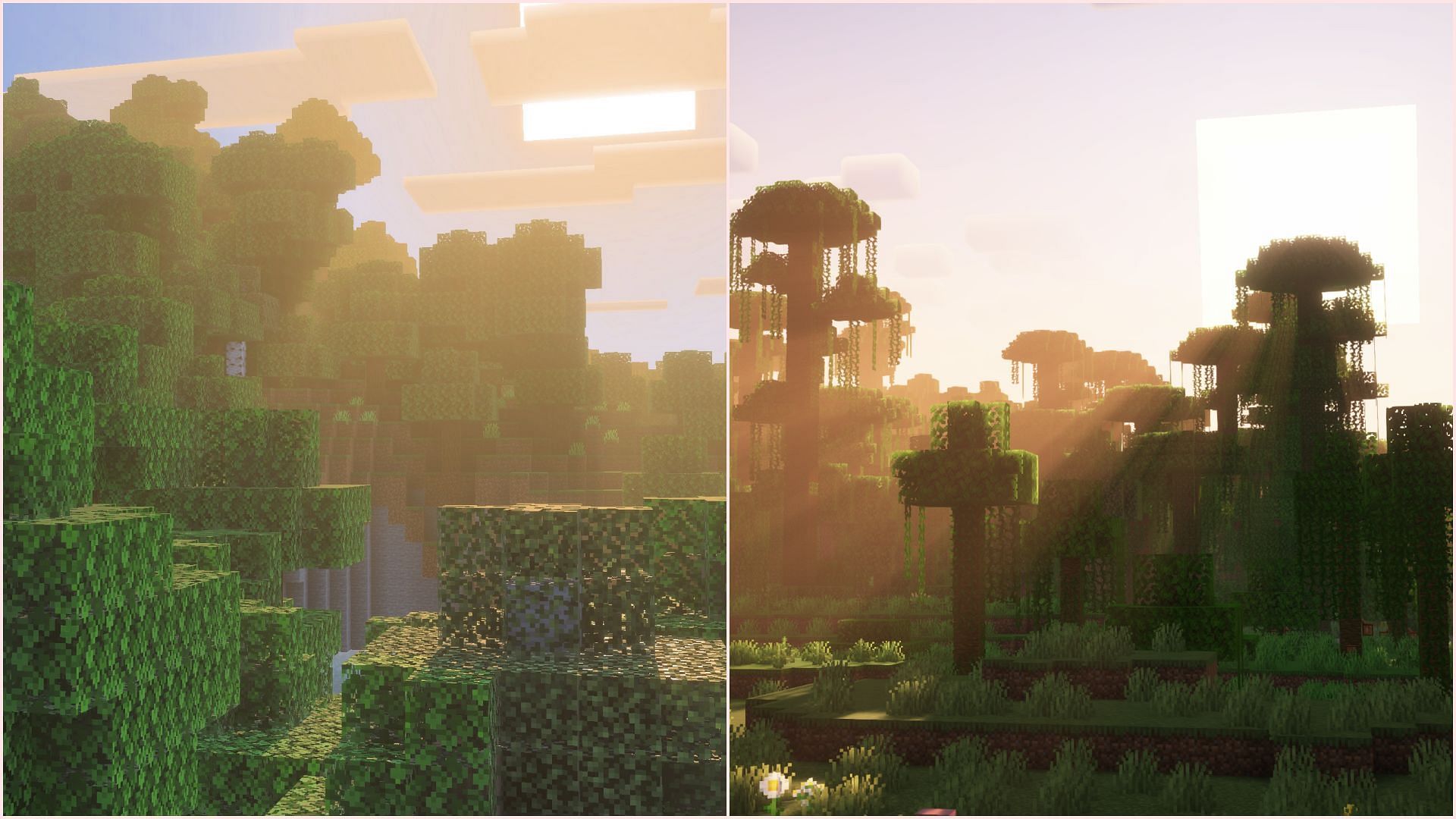 Vibrant Visuals' light and contrast look quite weak compared to several Java Edition shaders. (Image via Sportskeeda Gaming || Mojang Studios)
